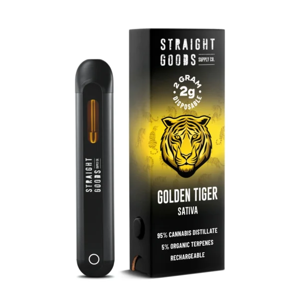 straight goods disposable vape 2g golden tiger