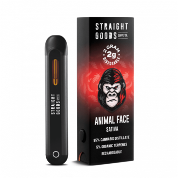 Straight Goods 2G Disposable Pen - Animal Face SATIVA