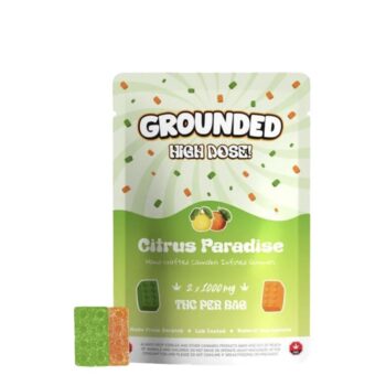 Grounded High Dose Bricks – Citrus Paradise 2000mg Gummies