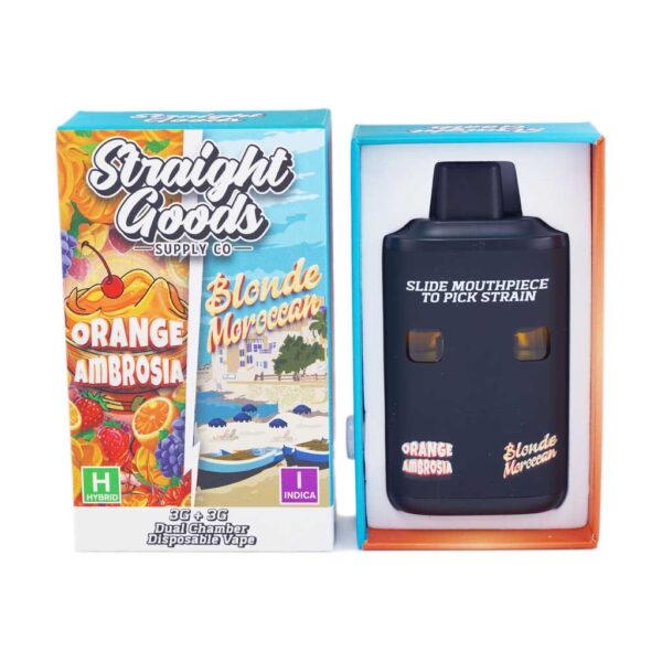 Straight Goods 6G Disposable Pen - Orange Ambrosia (Hybrid) X Blonde Moroccan (Indica)