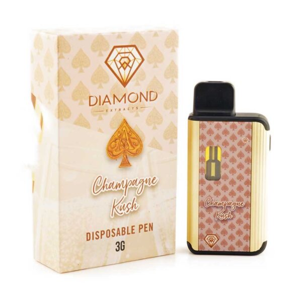 ** New Product ** Diamond Disposable Vapes – Champagne Kush (Hybrid) (3 Gram)