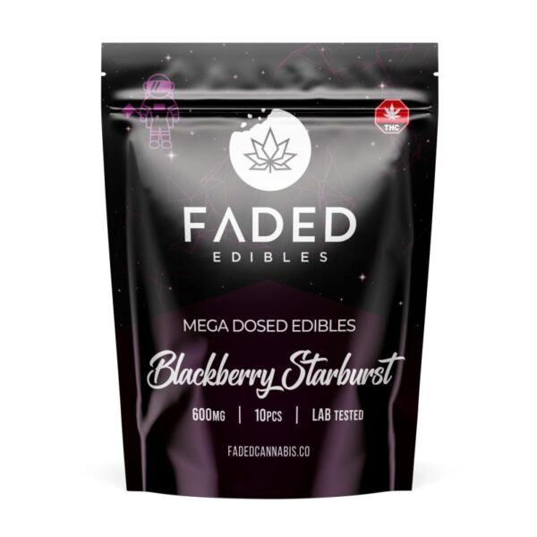 Faded Cannabis Co. Cherry Cosmos 600mg THC Gummies – Classic Cherry Indulgence Description: