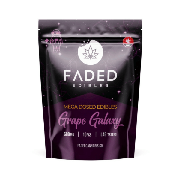 Faded Cannabis Co. Grape Galaxy 600mg THC Gummies – Bold Grape Adventure