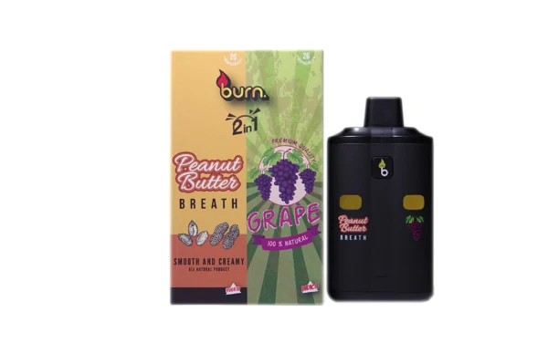 Burn Dual Chamber Pen (4G) – Peanut Butter Breath + Grape (INDICA/HYBRID)