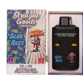 Straight Goods 6G Disposable Pen - Blue Razz (Indica) X Super Sour Diesel (Sativa)