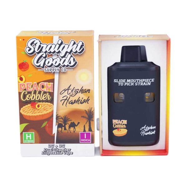 Straight Goods 6G Disposable Pen - Peach Cobbler (Hybrid) X Afghan Hashish (Indica)