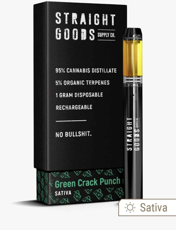 Straight Goods 1G Disposable Pen - Green Crack Punch (SATIVA)