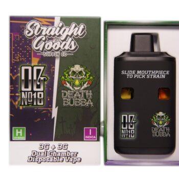 Straight Goods 6G Disposable Pen – OG 18 (Hybrid) x Death Bubba (Indica)