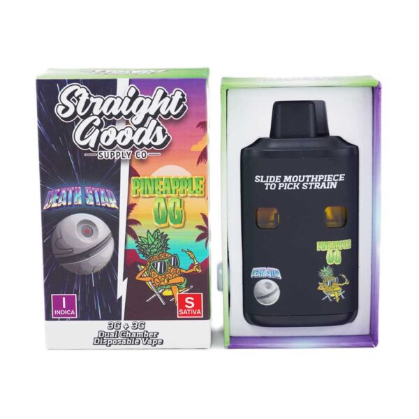 Death Star (Indica) x Pineapple OG (Sativa) – 6g Straight Goods Dual Chamber Vape