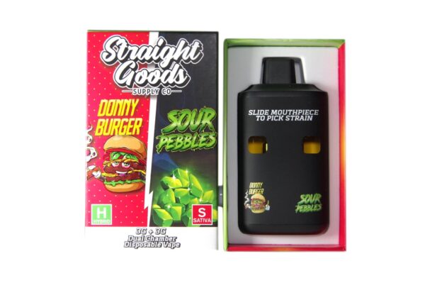 Straight Goods – Dual Chamber Vape – Donny Burger + Sour Pebbles 6G THC