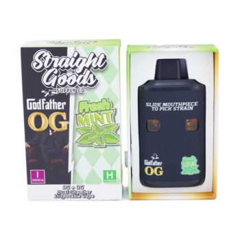 Straight Goods 6G Disposable Pen - Fresh Mints (Hybrid) x Godfather OG (Indica)