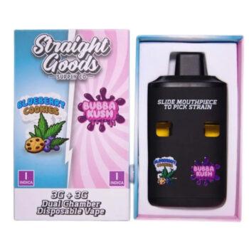 Straight Goods 6G Disposable Pen – Blueberry Cookies (Indica) x Bubba Kush (Indica)
