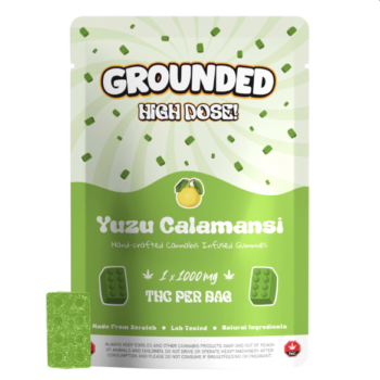Grounded High Dose Yuzu Calamansi THC Gummies – 1000mg THC – Exotic Citrus Elation