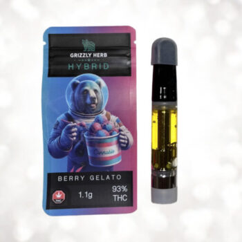Grizzly Herb 1g Cartridge - Berry Gelato (Hybrid)
