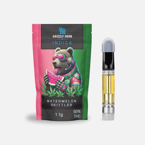 Grizzly Herb – Watermelon Skittles (Indica) – 1g Cartridge