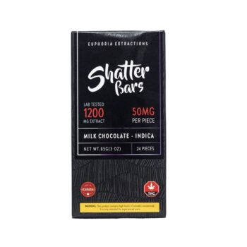 Milk Chocolate Indica Shatter Bar – 1200mg THC