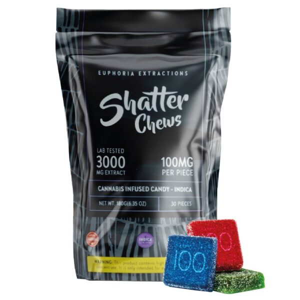 Euphoria Extractions – Shatter Chews (Indica) – 3000mg THC
