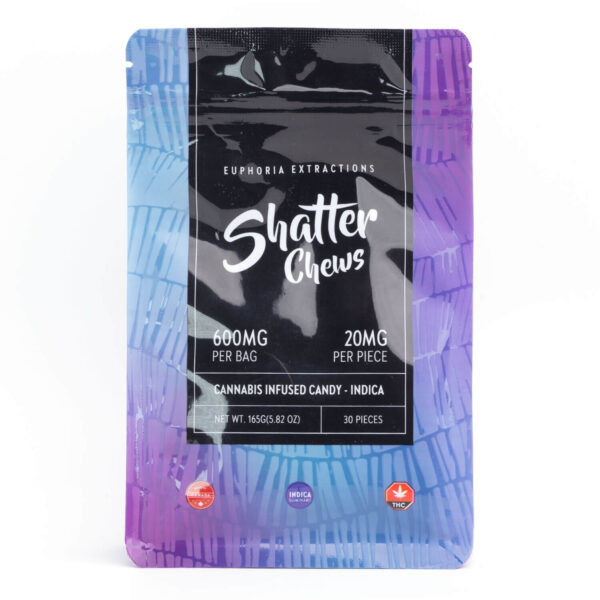 Euphoria Extractions – Shatter Chews (Indica) – 600mg THC