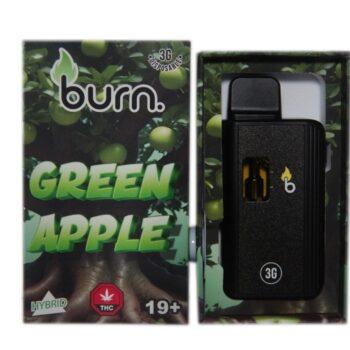Burn – Green Apple – 3g Disposable Vape (Hybrid)