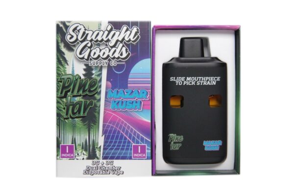 Straight Goods Supply Co – Pine Tar & Mazar Kush (Indica) – 3 g THC Vape Cartridge