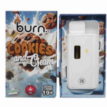 Burn – Cookies and Cream - 2g Disposable Vape (Hybrid)