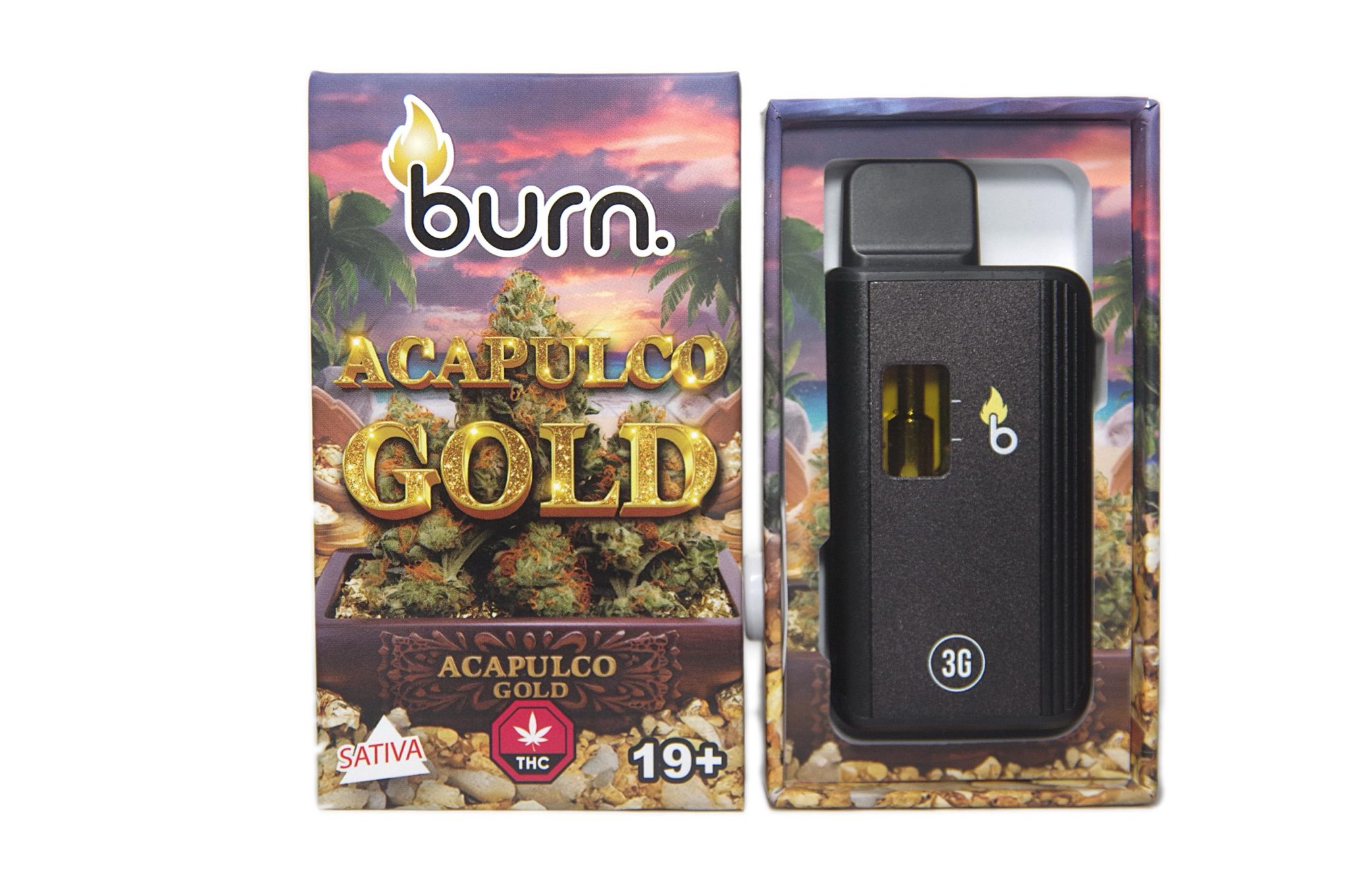 Burn – Acapulco Gold - 3g Disposable Vape (Sativa) 3 Burn – Acapulco Gold - 3g Disposable Vape (Sativa)