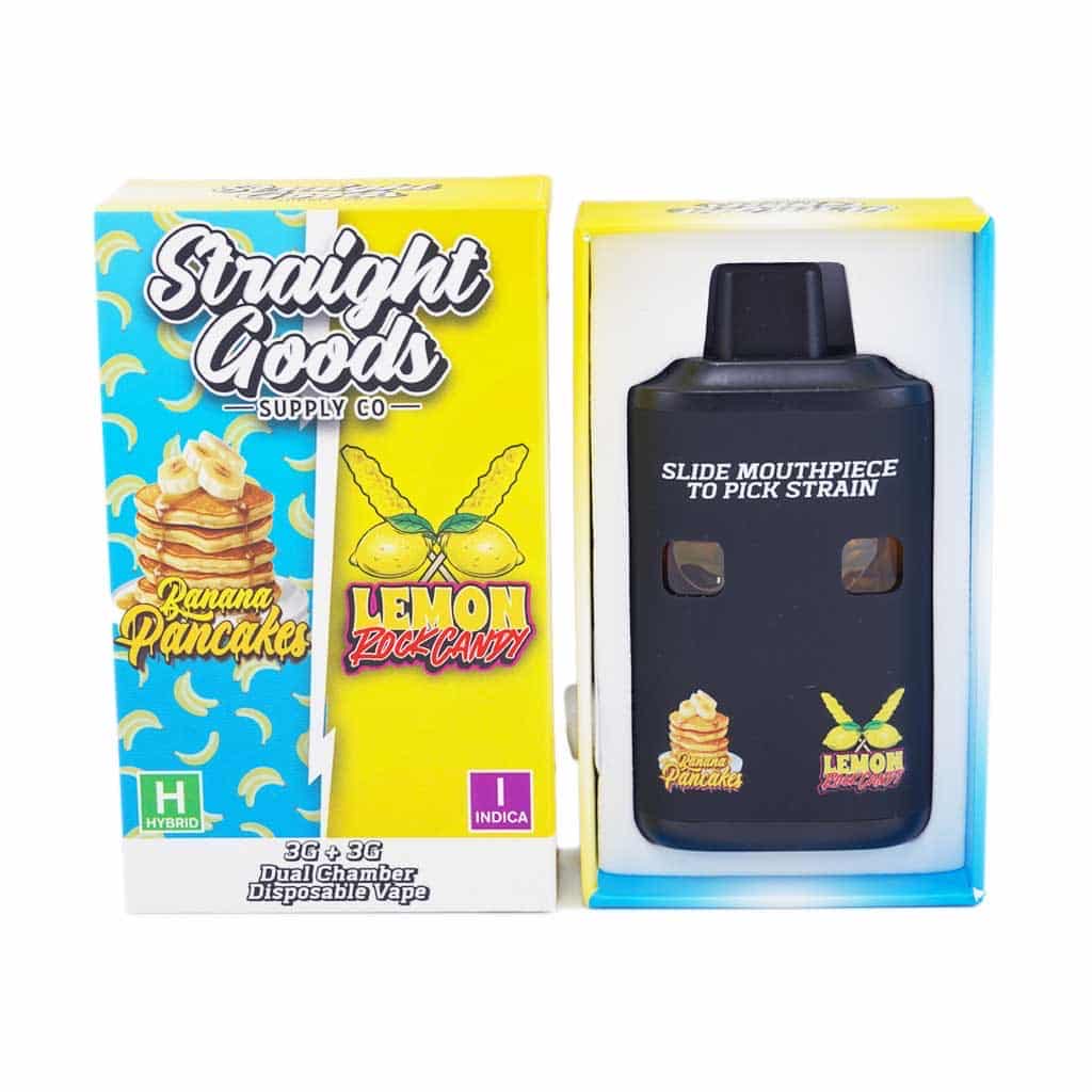 Straight Goods 6G Disposable Pen - Blueberry Pancakes (Hybrid) x Lemon Rock Candy (Indica) 3 Straight Goods 6G Disposable Pen - Blueberry Pancakes (Hybrid) x Lemon Rock Candy (Indica)
