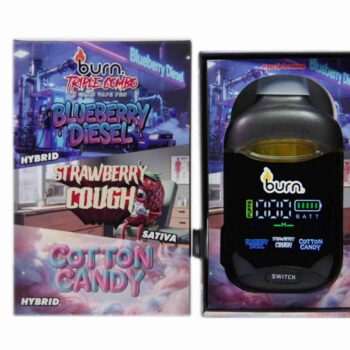 Burn 3G Triple Combo Vape - Blueberry Diesel + Strawberry Cough + Cotton Candy