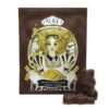 Alice Mushroom Chocolate - 2500mg, featuring milk chocolate with Golden Teacher mushrooms, in a decorative package.