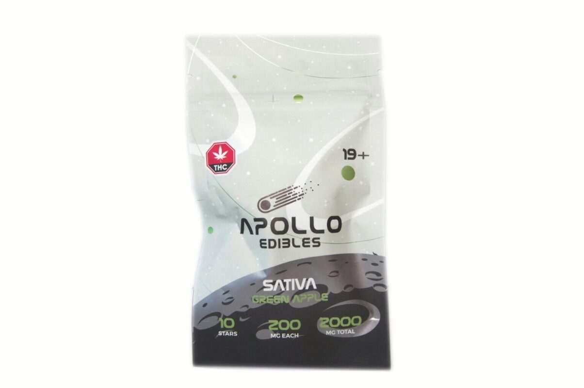 Apollo Edibles – Green Apple Shooting Stars 2000mg (Sativa)
