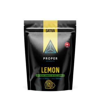 Proper Extracts 1080mg Live Resin Gummies Lemon Sativa pack