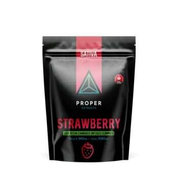 Proper Extracts 1080mg Live Resin Gummies Strawberry Sativa pack