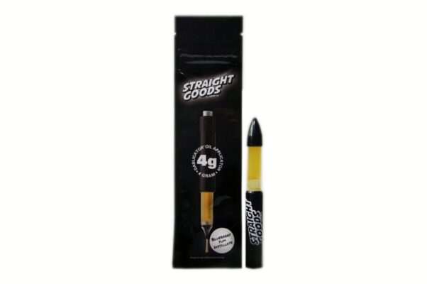 Straight Goods 4G Dablicator Blueberry Yum distillate oil applicator with black packaging bag