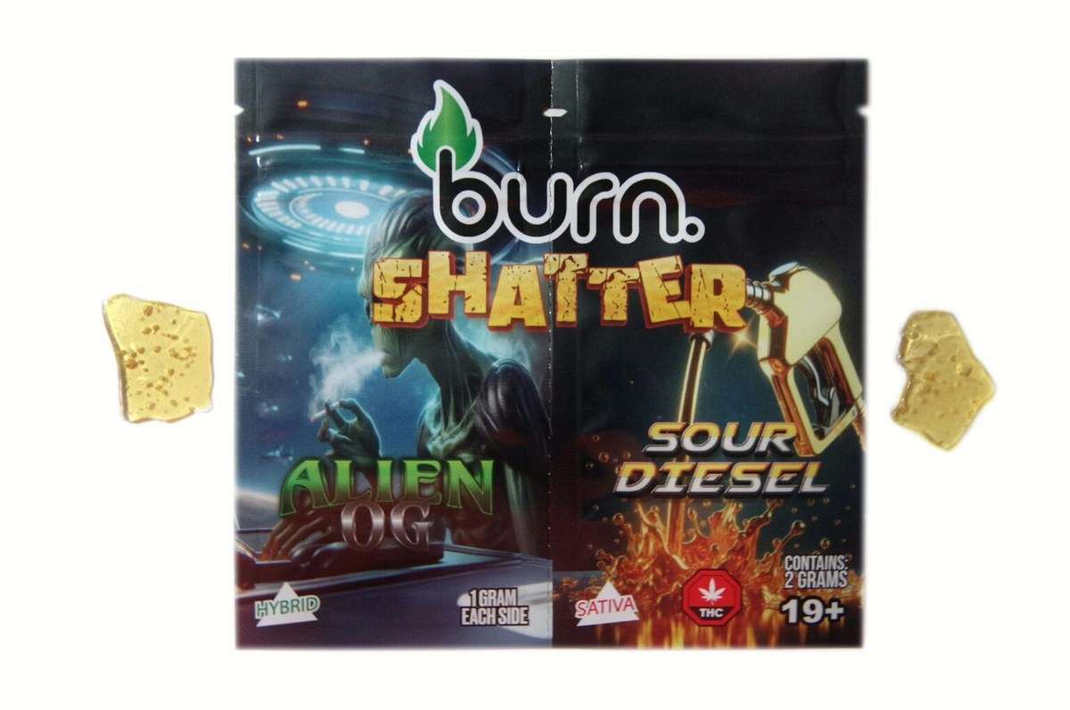 Burn Shatter 2G - Alien OG (H) x Sour Diesel (S)