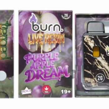 Burn 2G Terp'd Live Resin FSE Disposable Vape - Purple Apple Dream (I)