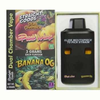 Straight Goods 6G Dual Chamber Vape - Peach Mango (H) x Banana OG (I)